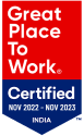 Great Place to Work-Certified in India 2022- 2023 and 2021-2022